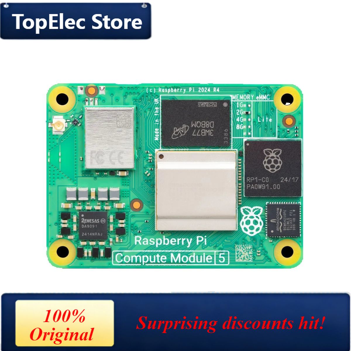 บอร์ดพัฒนา TopElec Raspberry P - Raspberry Pi 5 8Gb บทวิจารณ์และราคา